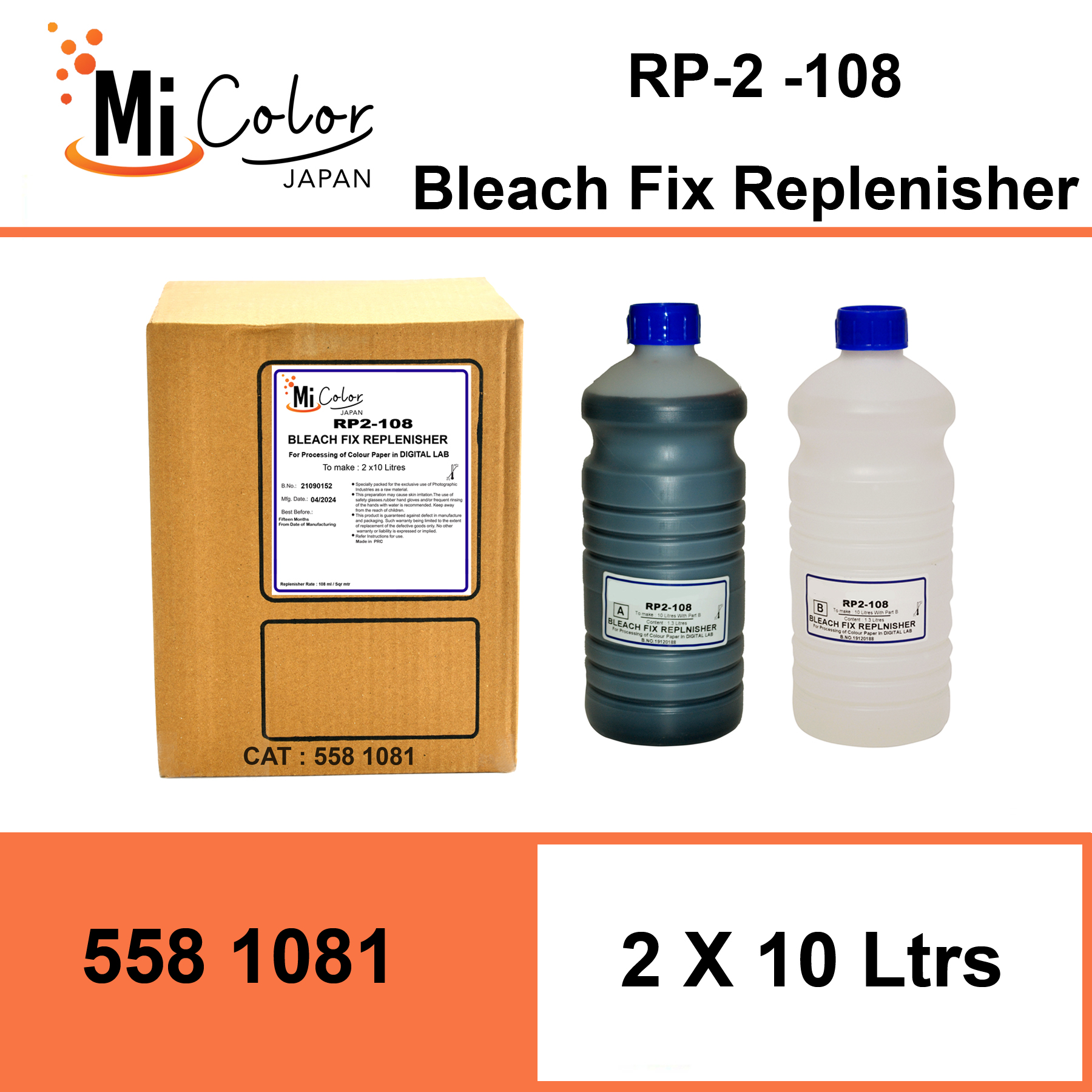 Mi Color RA4  Bleach Fix Replenisher ( A+B )  - RP2-108